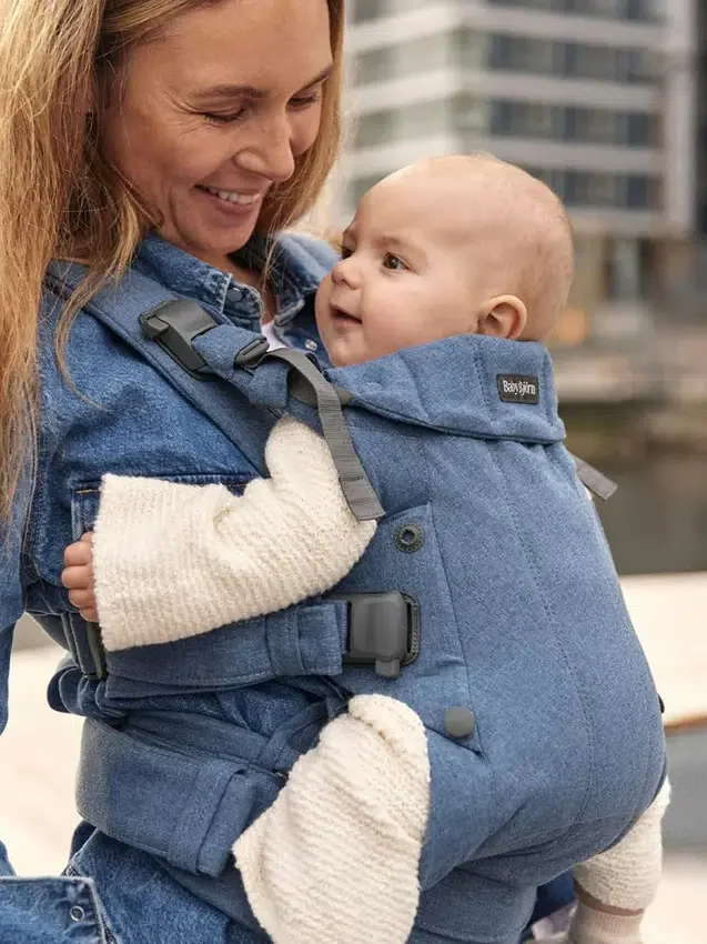 Portabebés Babybjorn Harmony de tela tejida en melange