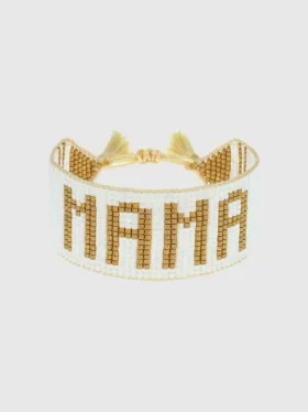 Pulsera «Mama» de Hart en blanco y dorado