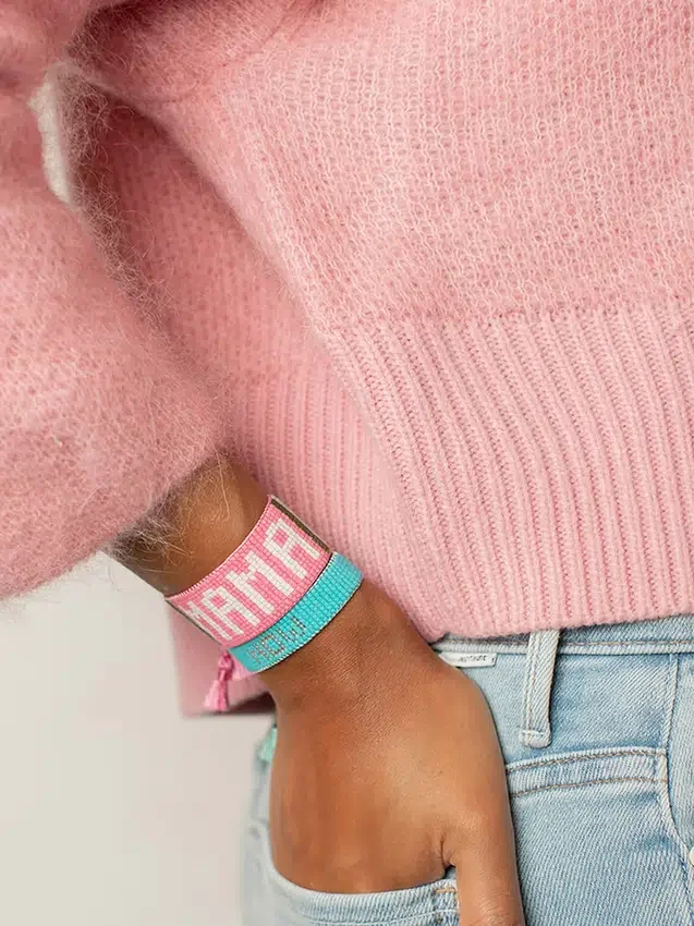 Pulsera Mama en rosa Hart