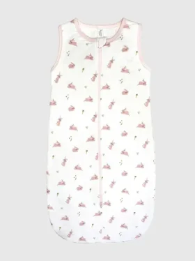 Saco de dormir de bambú con conejito, de 0 a 12 meses