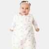 Saco de dormir de bambú con conejito, de 0 a 12 meses