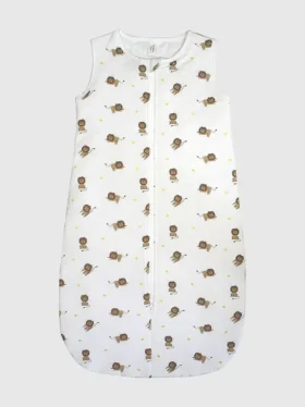 Saco de dormir de bambú con diseño de leoncito, de 0 a 12 meses