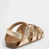 Sandalias con correas metalizadas para niños pequeños