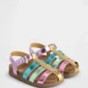 Sandalias de pescador metalizadas para niños pequeños