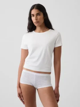 Shorty de algodón orgánico elástico súper suave