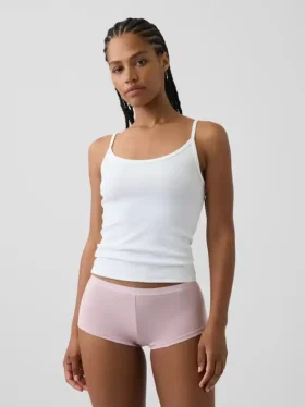 Shorty de algodón orgánico elástico súper suave