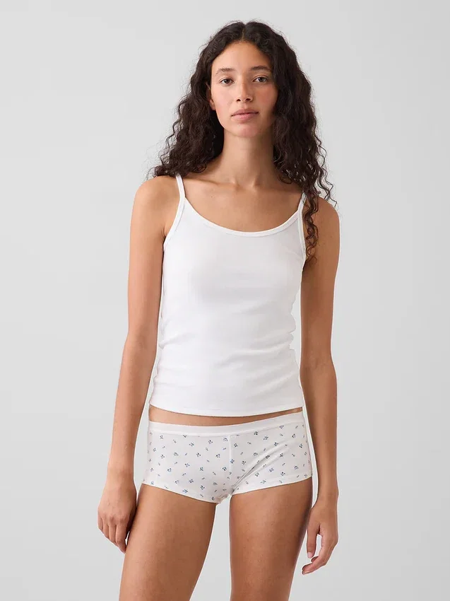 Shorty de algodón orgánico elástico súper suave