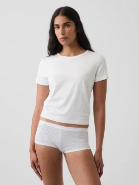 Shorty de algodón orgánico elástico súper suave