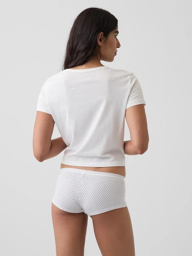 Shorty de algodón orgánico elástico súper suave