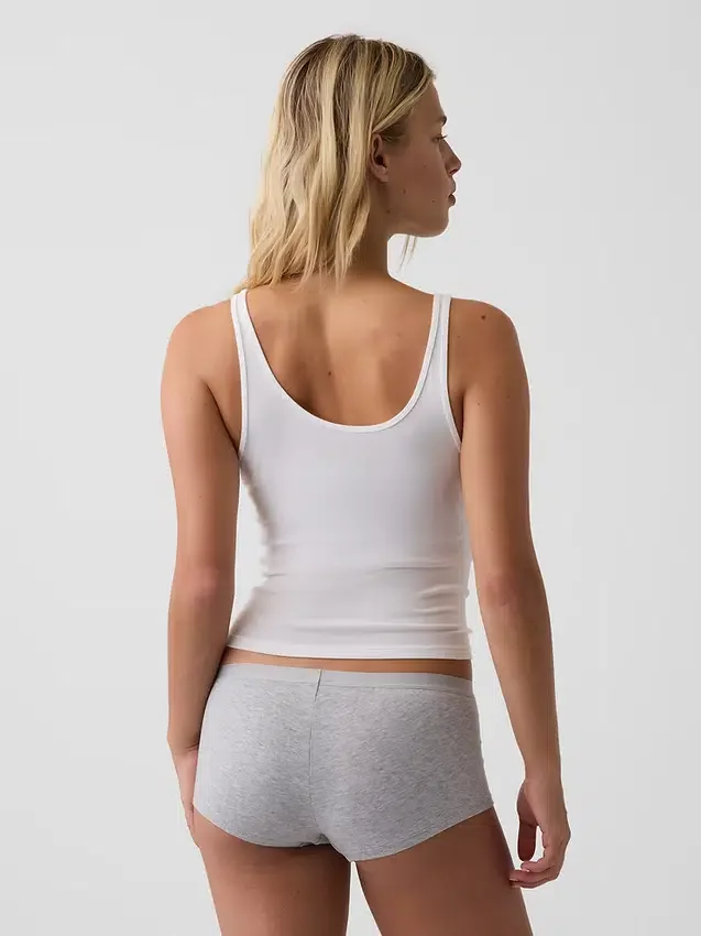 Shorty de algodón orgánico elástico súper suave