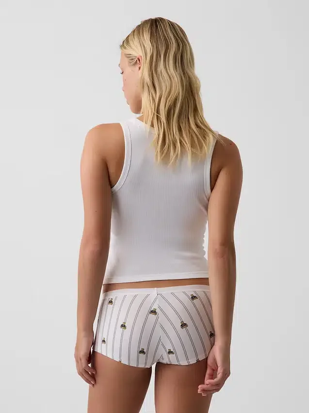 Shorty de algodón orgánico elástico súper suave