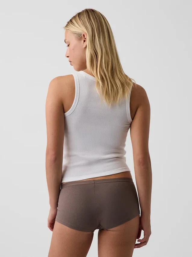 Shorty de algodón orgánico elástico súper suave