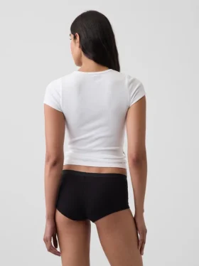 Shorty de algodón orgánico elástico súper suave