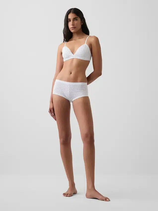 Shorty de algodón orgánico elástico súper suave