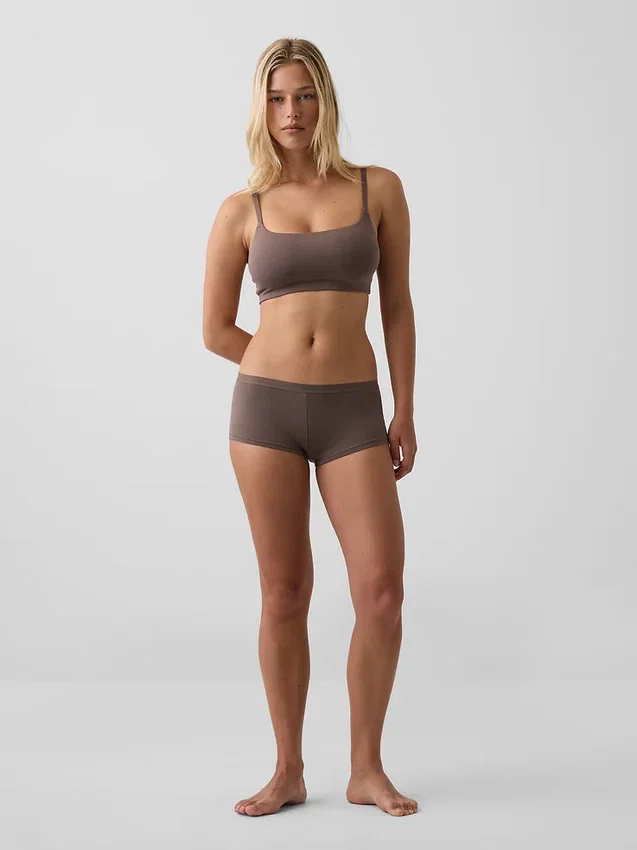 Shorty de algodón orgánico elástico súper suave