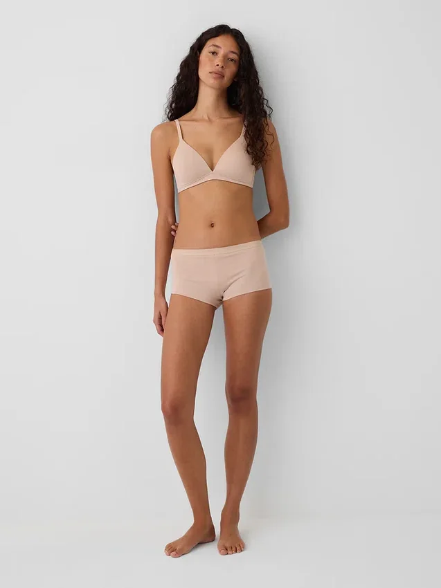 Shorty de algodón orgánico elástico súper suave