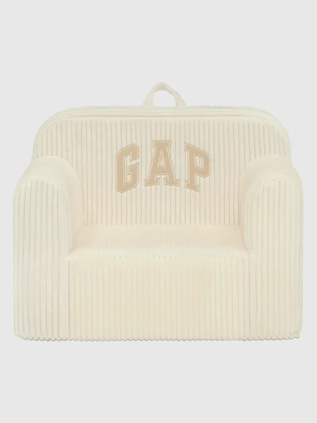 Silla de espuma con logotipo de babyGap en terciopelo acanalado