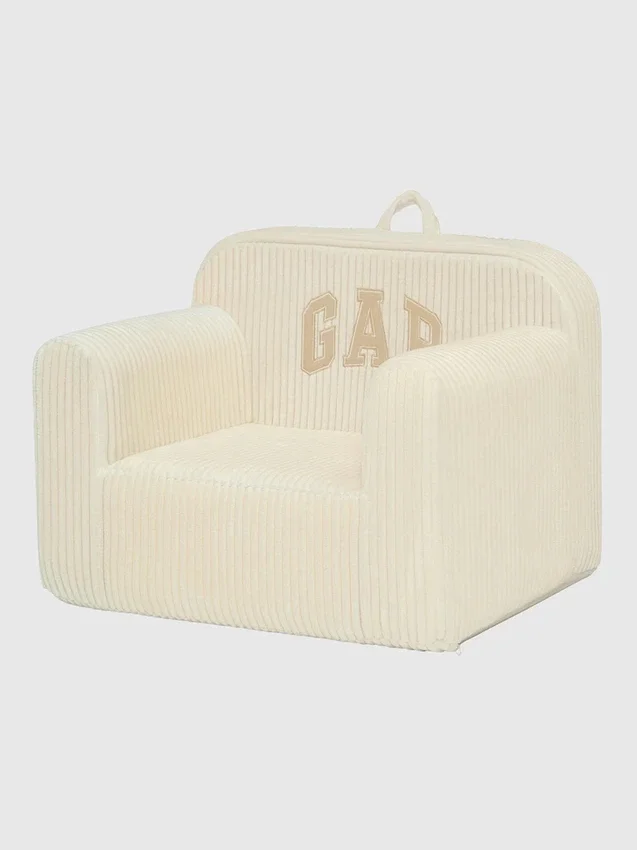 Silla de espuma con logotipo de babyGap en terciopelo acanalado