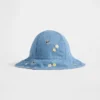 Sombrero de denim bordado para bebé