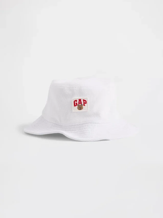 Sombrero de pescador de felpa para bebés y niños con el logotipo de Brannan Bear