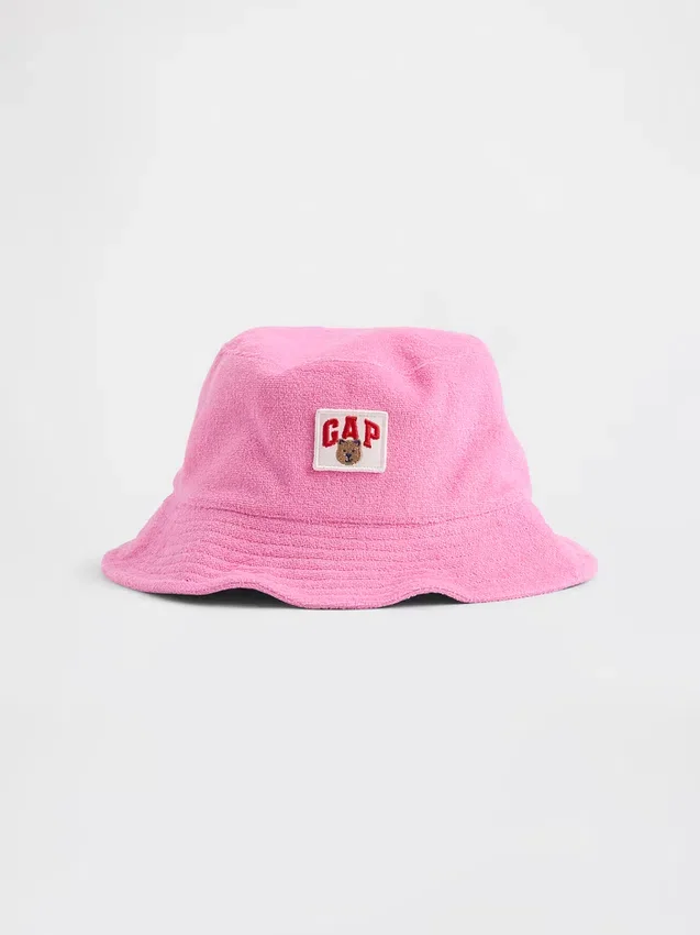 Sombrero de pescador de felpa para bebés y niños con el logotipo de Brannan Bear