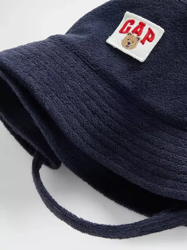 Sombrero de pescador de felpa para bebés y niños con el logotipo de Brannan Bear