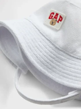 Sombrero de pescador de felpa para bebés y niños con el logotipo de Brannan Bear