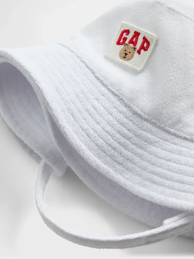 Sombrero de pescador de felpa para bebés y niños con el logotipo de Brannan Bear