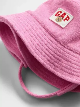 Sombrero de pescador de felpa para bebés y niños con el logotipo de Brannan Bear