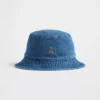 Sombrero de pescador de mezclilla para niños pequeños con el oso Brannan
