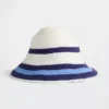 Sombrero de pescador de punto a rayas para bebés y niños pequeños