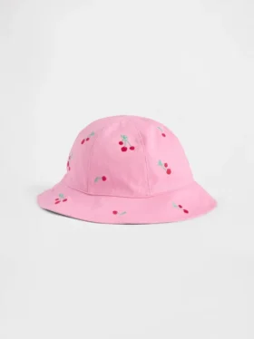 Sombrero de pescador para niños pequeños con diseño de cerezas