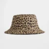 Sombrero de pescador reversible con estampado de leopardo para bebés y niños