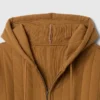 Sudadera con capucha acolchada y forro tipo waffle