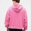 Sudadera con capucha, cremallera completa y corte corto oversize para adultos
