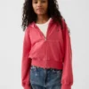 Sudadera con capucha, cremallera completa y corte oversize para niños, de felpa Vintagesoft