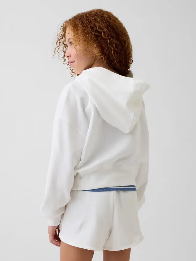 Sudadera con capucha, cremallera completa y corte oversize para niños, de felpa Vintagesoft