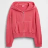 Sudadera con capucha, cremallera completa y corte oversize para niños, de felpa Vintagesoft