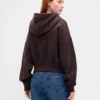 Sudadera con capucha, cremallera y corte en cuña Vintagesoft