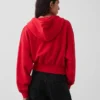 Sudadera con capucha, cremallera y corte en cuña Vintagesoft