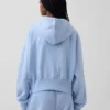 Sudadera con capucha, cremallera y corte en cuña Vintagesoft