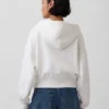 Sudadera con capucha, cremallera y corte en cuña Vintagesoft