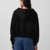 Sudadera con capucha, cremallera y corte en cuña Vintagesoft