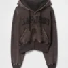 Sudadera con capucha, cremallera y corte en cuña Vintagesoft