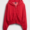 Sudadera con capucha, cremallera y corte en cuña Vintagesoft