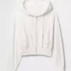 Sudadera con capucha, cremallera y corte en cuña Vintagesoft