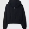 Sudadera con capucha, cremallera y corte en cuña Vintagesoft