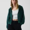 Sudadera con capucha, cremallera y corte oversize de felpa Vintagesoft