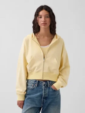 Sudadera con capucha, cremallera y corte oversize de felpa Vintagesoft