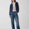 Sudadera con capucha, cremallera y corte oversize de felpa Vintagesoft